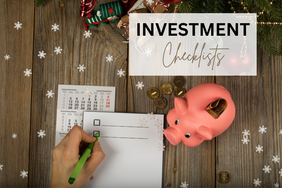 Investment Checklists - Welcome To Wealth & Wardrobe